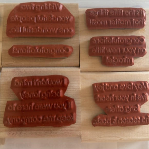 Stampin’ Up! Set Rubber Stamps In My Thoughts Set of 8 Friend Thanks Love - Picture 4 of 4